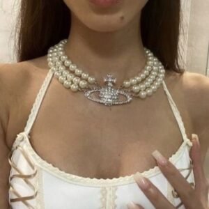Collar vivienne Westwood clásico perlas grande
