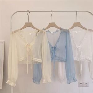 Cardigan de Seda delgado con bolero