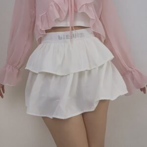 Falda doble bolado miu miu