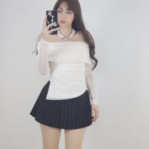 Blusa Cuello straple talla única espandible de talla xs hasta la talla L